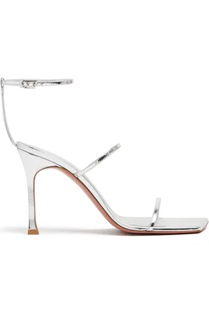 Amina Muaddi Sandali Maya In Pelle Specchiata 95mm