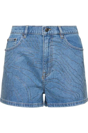 ROTATE Shorts Brantinia In Denim Di Cotone