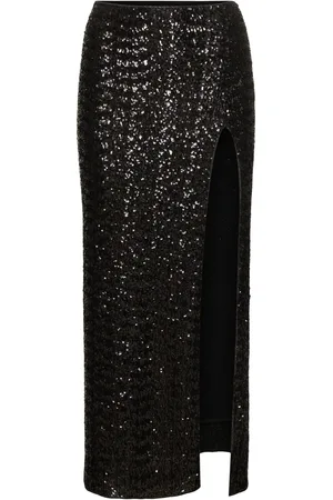 Oseree Gonna Midi Con Paillettes E Spacco Frontale