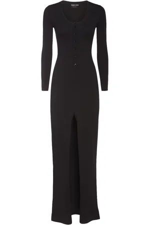 Tom Ford Vestito Lungo In Maglia Di Lana Stretch