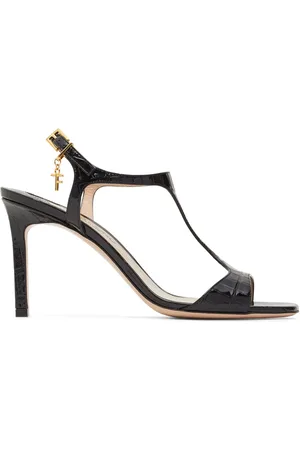 Tom Ford Sandali Angelina Con Stampa Coccodrillo 85mm