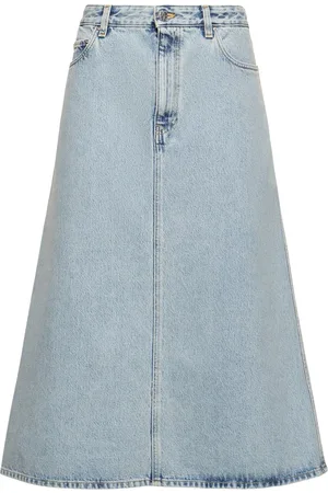 Totême Gonna Midi In Denim Di Cotone Organico