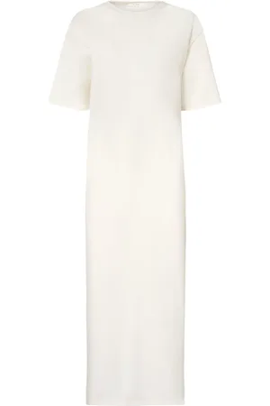 The Row Vestito Lungo In Jersey A Maniche Corte Gitu
