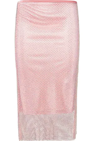 Sportmax Gonna Midi Zinnia In Mesh Con Cristalli