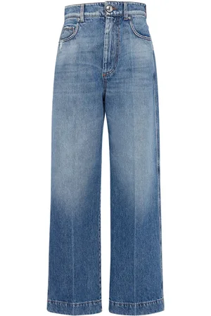 Sportmax Jeans Larghi Vita Media Conio In Denim