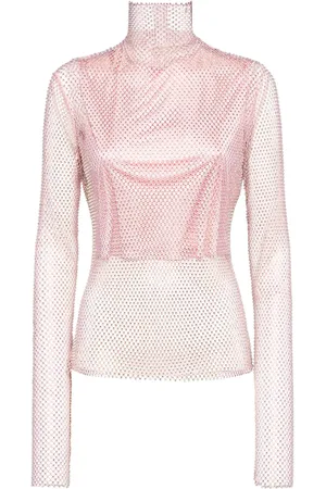 Sportmax Top Valdai In Mesh Con Cristalli