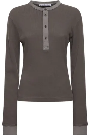 Acne Studios T-shirt Emsley In Cotone Waffle Wave