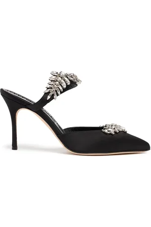 Manolo Blahnik Mules Lurum In Raso 90mm