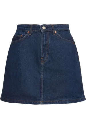 Reformation Minigonna Lydia A Vita Alta In Denim