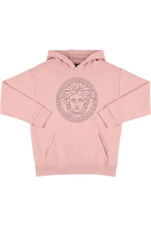 VERSACE Felpa In Cotone Con Stampa E Cappuccio