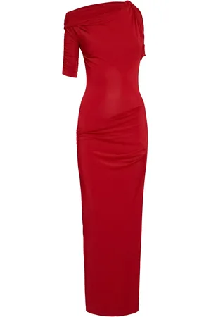Jacquemus Vestito Midi La Robe Drapeado In Jersey
