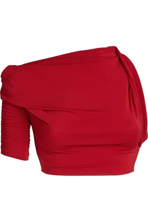 Jacquemus Crop Top Le Haut Drapeado In Jersey