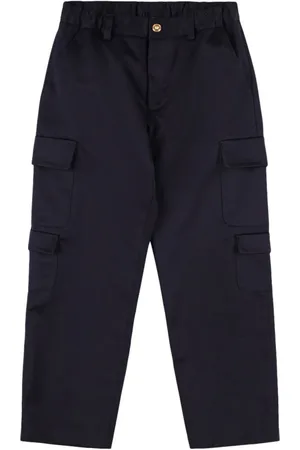 VERSACE Pantaloni Cargo In Gabardina Di Cotone