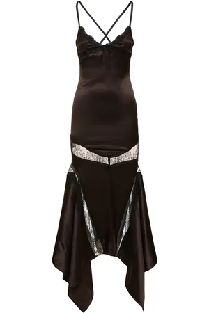 The Attico Vestito Midi In Raso