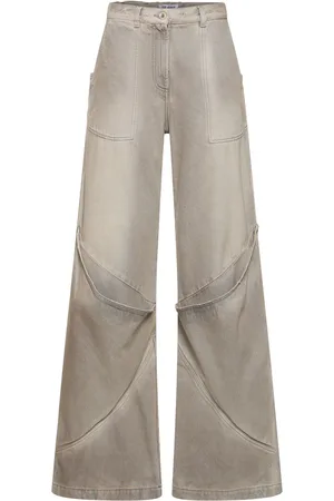 The Attico Jeans Larghi Vita Media Effetto Vintage