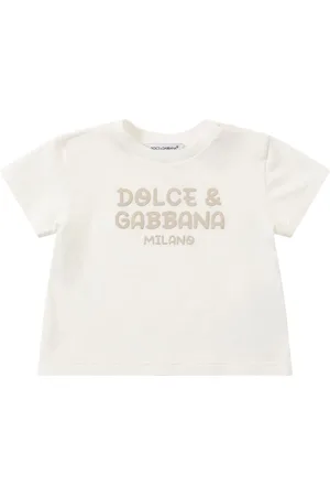 Dolce & Gabbana T-shirt In Jersey Di Cotone Con Ricamo