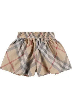 Burberry Shorts In Gabardina Di Cotone Check