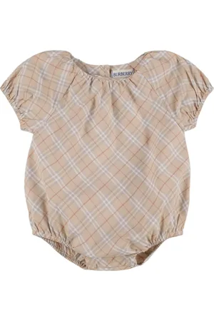 Burberry Pantaloni In Cotone Check