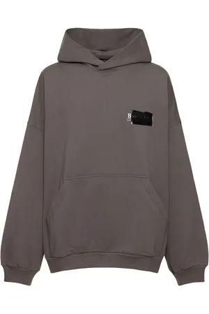 Balenciaga Felpa In Cotone Con Cappuccio
