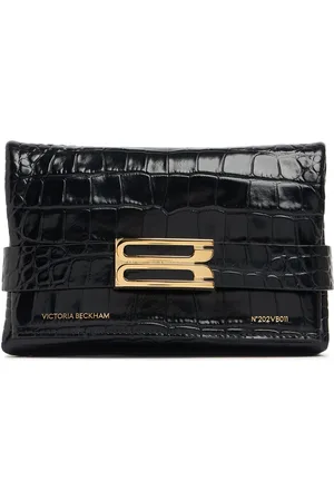Victoria Beckham Pochette Mini B Buckle Stampa Coccodrillo / Catena