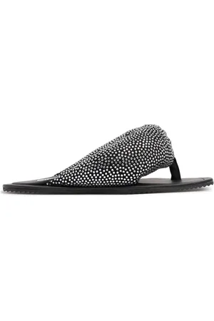 The Attico Sandali Indie Max In Camoscio / Cristalli