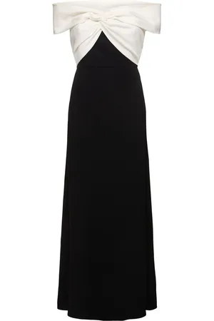 Roland Mouret Vestito Maxi Con Spalle Scoperte In Cady Leggero