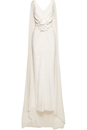 Roland Mouret Vestito Lungo In Cady Con Mantella
