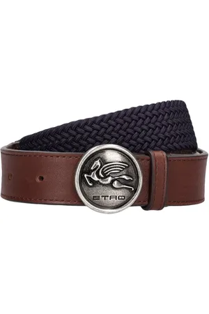 Etro Cintura In Viscosa Con Logo