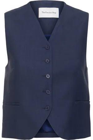 The Frankie Shop Gilet Chelsea In Viscosa E Lino