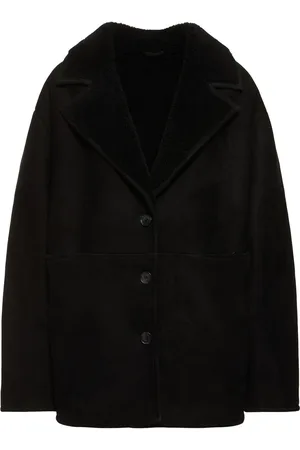 Loulou Studio Cappotto Cirebo In Camoscio E Shearling