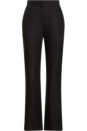 Loulou Studio Pantaloni Dritti Vita Alta Kallisto In Lana