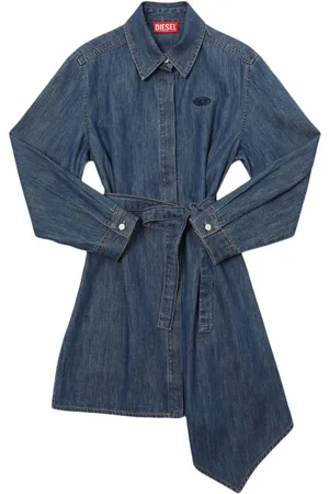 Diesel Vestito In Denim Di Cotone Con Cintura