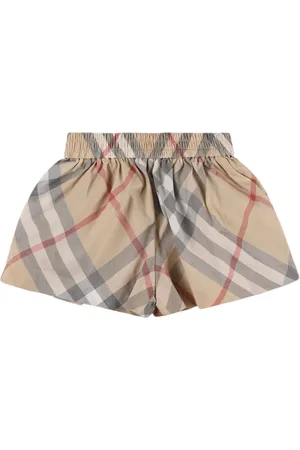 Burberry Shorts In Gabardina Di Cotone Check
