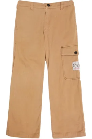 Nº21 Pantaloni Cargo Dritti In Misto Cotone