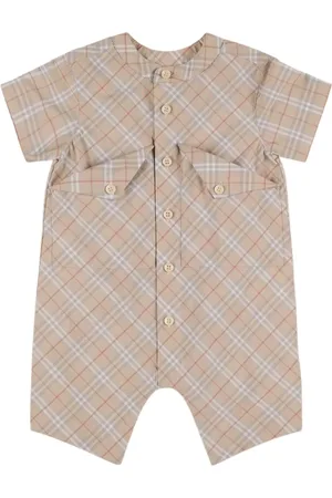 Burberry Tutina In Jersey Di Cotone Check