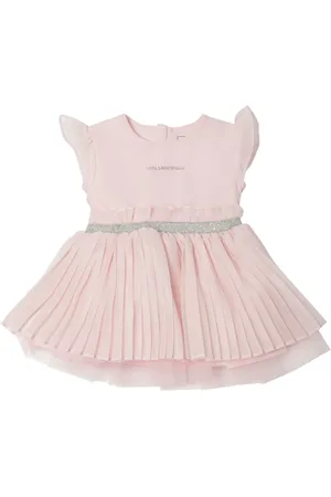 Karl Lagerfeld Vestito In Techno Jersey E Tulle