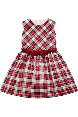 MONNALISA Vestito In Poly Stampa Check