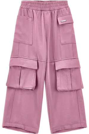 MONNALISA Pantaloni Cargo In Raso Di Misto Viscosa