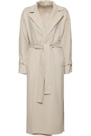 Brunello Cucinelli Cappotto Midi In Cashmere Con Cintura