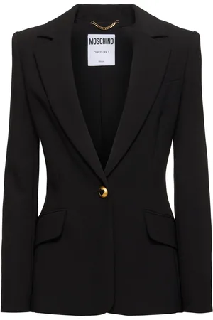 Moschino Giacca Monopetto In Crepe Stretch