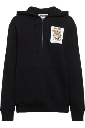 Moschino Felpa In Jersey Di Cotone Con Cappuccio