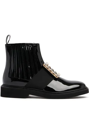 Roger Vivier Stivali Viv Rangers In Vernice 25mm