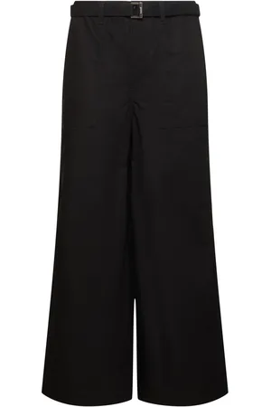 SACAI Pantaloni Larghi Rip Stop In Misto Cotone