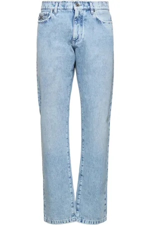 VERSACE Jeans Dritti In Denim Stonewashed