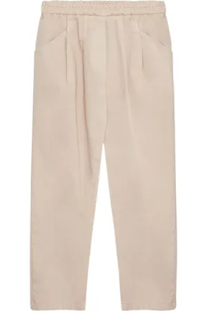 Weekend House Kids Pantaloni In Gabardina Di Misto Cotone Organico