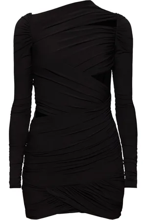 The Attico Vestito Mini In Jersey Stretch Drappeggiato