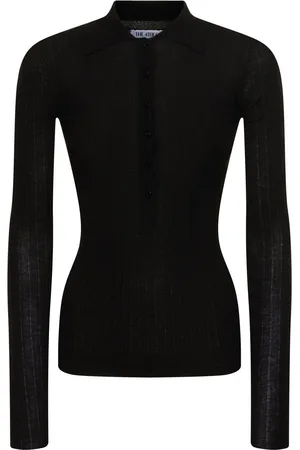 The Attico Polo Manica Lunga In Cashmere Con Bottoni