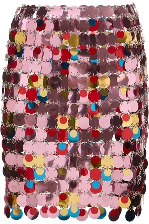 Paco rabanne Minigonna In Mesh Con Paillettes