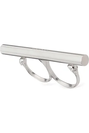 Alexander McQueen Anello T-bar In Ottone