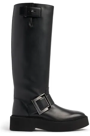 Roger Vivier Stivali Biker Viv Rangers In Pelle 15mm